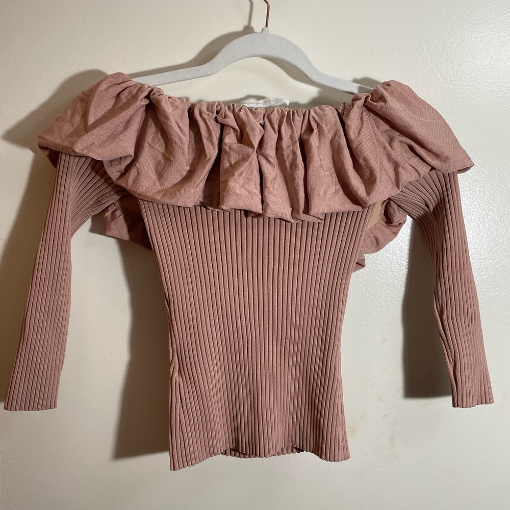 Nwot Jonathan Simkhai 2022 Isabelle Ruched Off Sh… - image 6